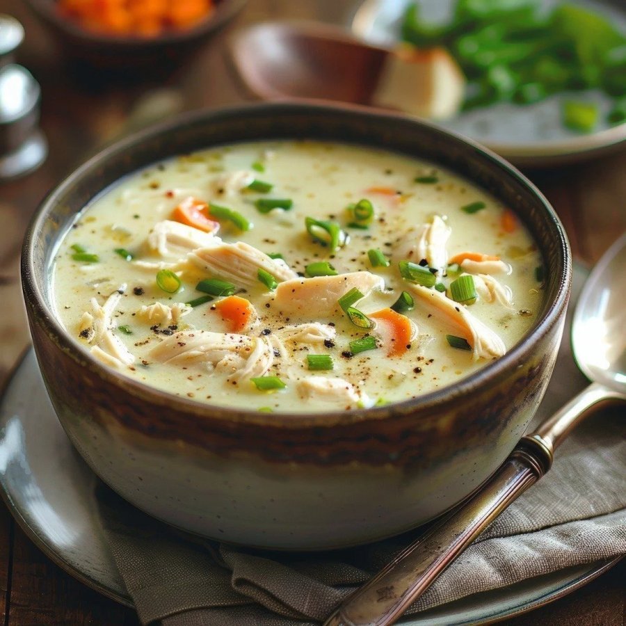 شوربة الدجاج بالكريمة