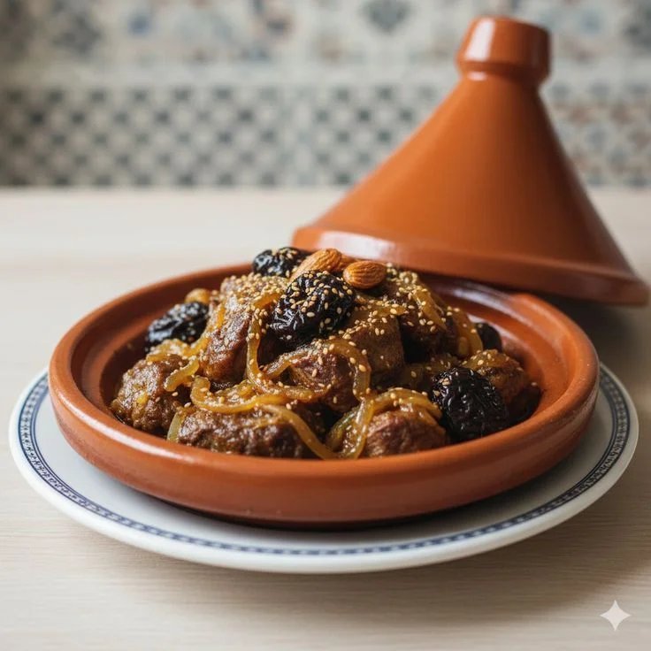 طاجين لحم بالبرقوق