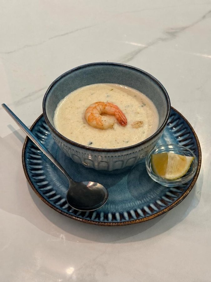 شوربة الجمبري بالكريمة